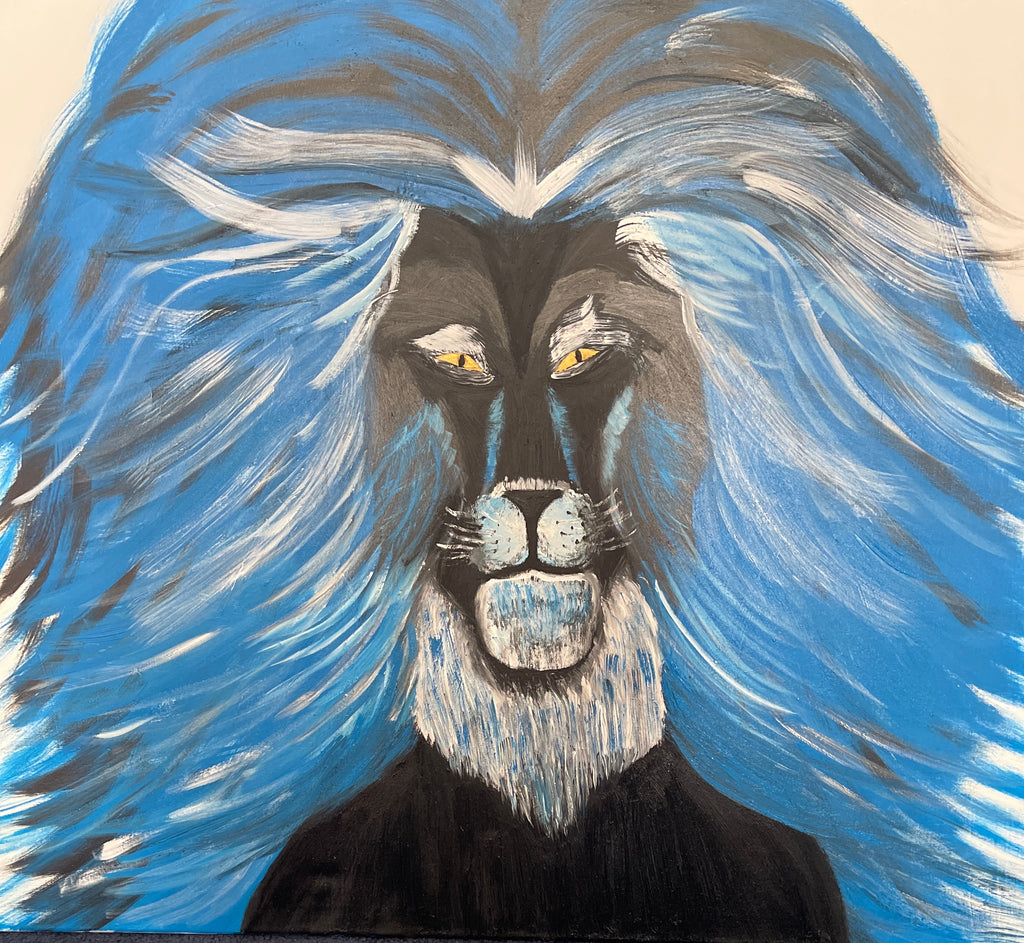 Blue Lion Painting