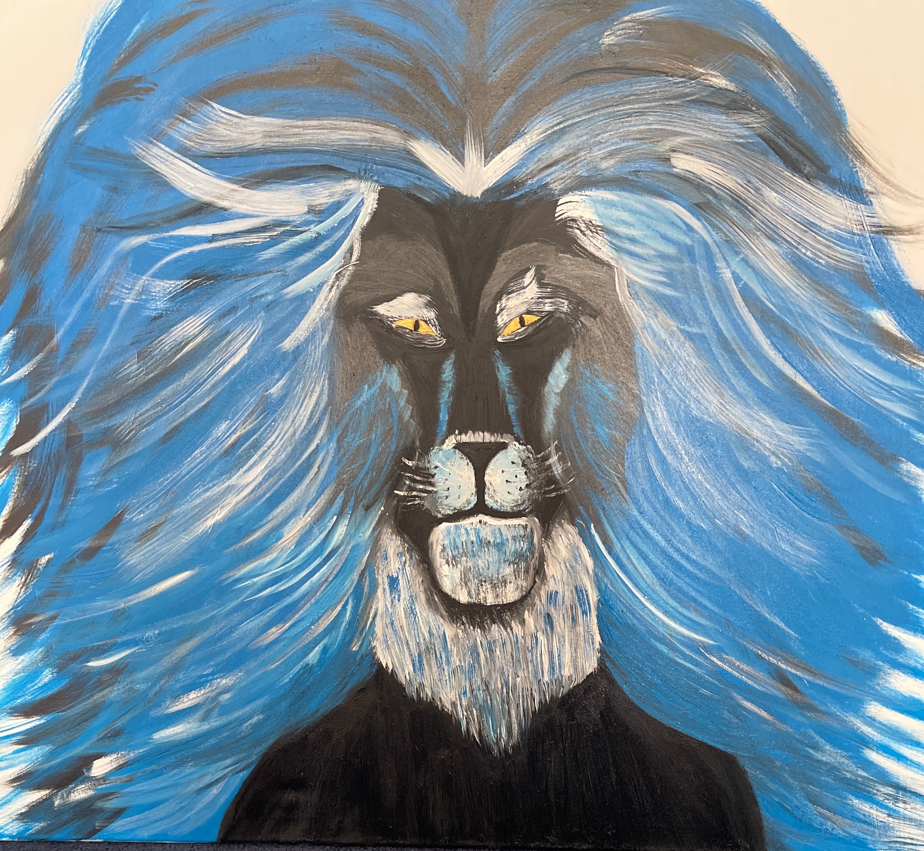 Blue Lion Painting