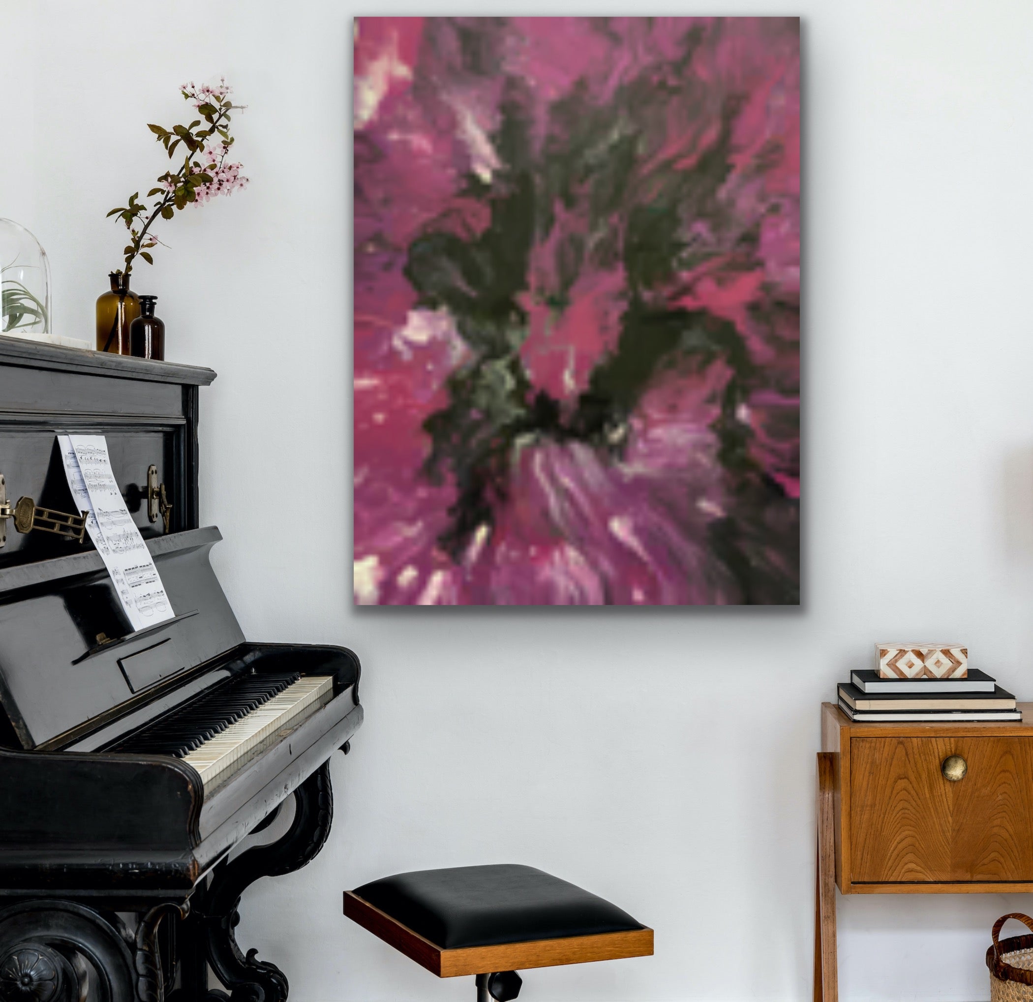Abstract Purple Rain Painting