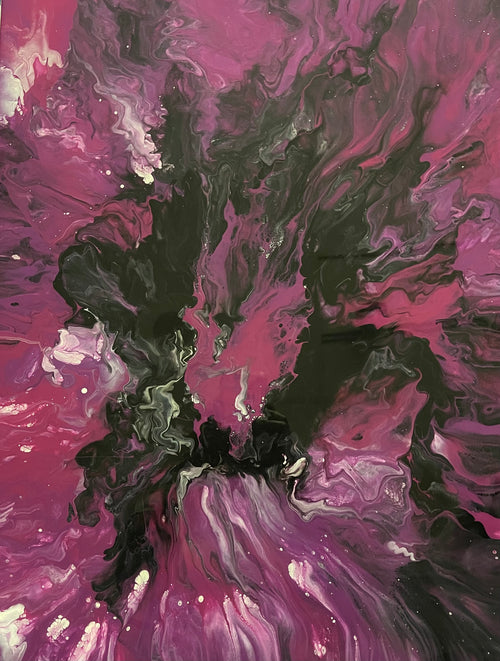 Abstract Purple Rain Painting